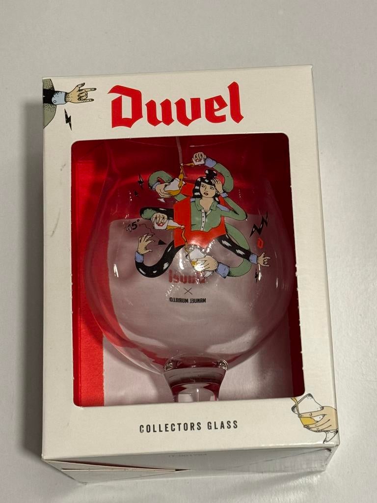 Duvel glas manuel murillo, Ophalen of Verzenden, Nieuw, Bierglas