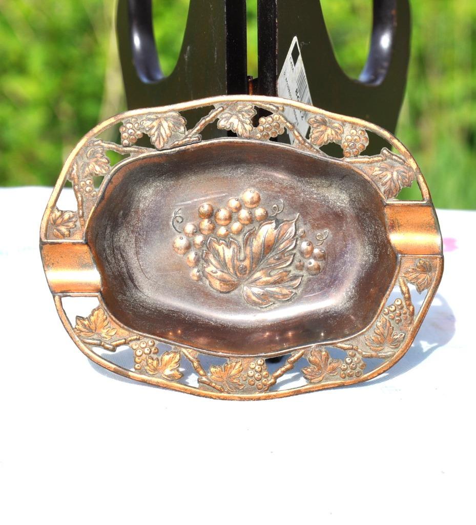 ancien petit cendrier cuivre rouge raisin, Enlèvement ou Envoi, Cuivre