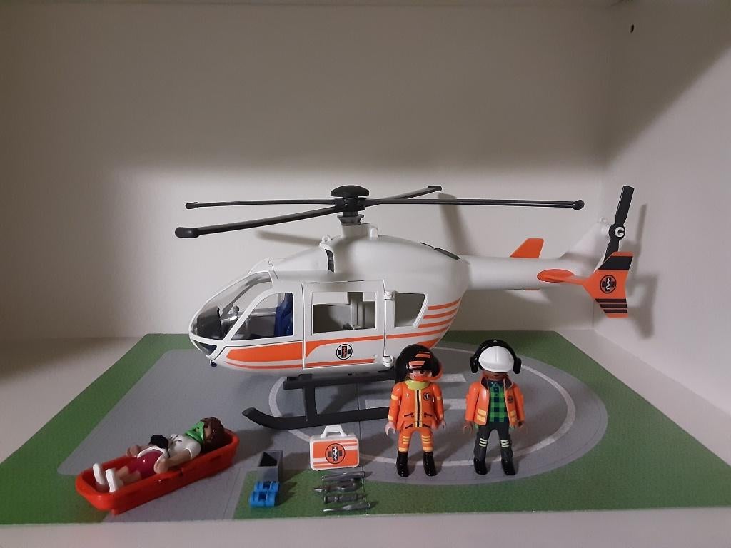 PLaymobil reddingshelikopter - compleet, Kinderen en Baby's, Speelgoed | Playmobil, Zo goed als nieuw, Complete set, Ophalen of Verzenden