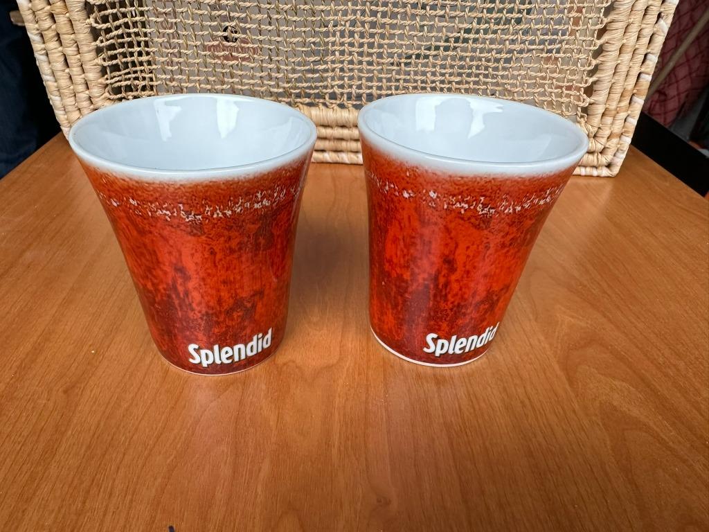 2 Tasses à café SPLENDID, Uni, Comme neuf, Enlèvement, Autres matériaux