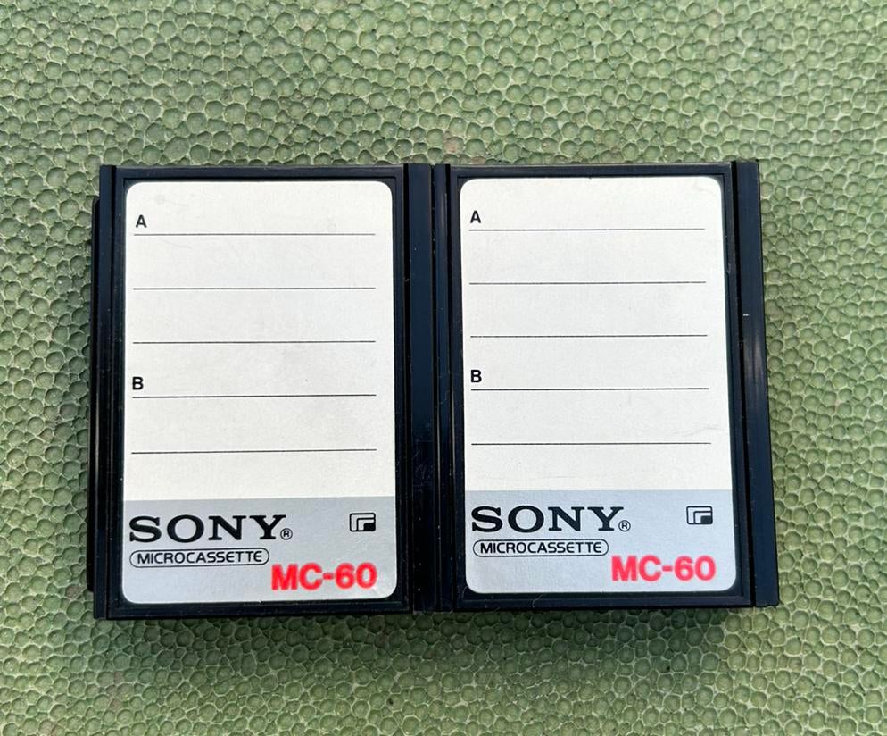 Set van 2 Sony MC-60 microcassettes, Ophalen of Verzenden, Gebruikt