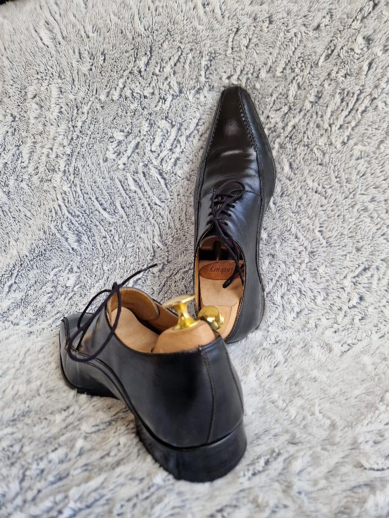 Derby Finsbury Caruzo zwart leer — T40.5 — Blake, Finsbury, Verzenden, Zwart, Gedragen