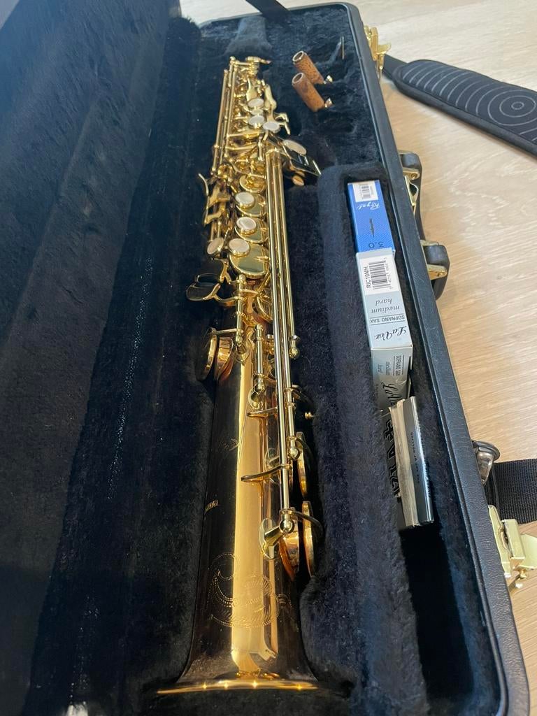 Yanagisawa S-992 sopraan saxofoon, Ophalen, Sopraan, Met koffer