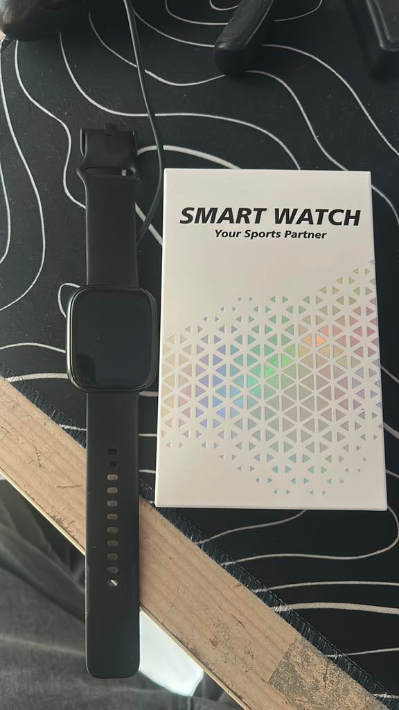 Smartwatch, Handtassen en Accessoires, Smartwatches, Ophalen, Gebruikt, Zwart, Conditie