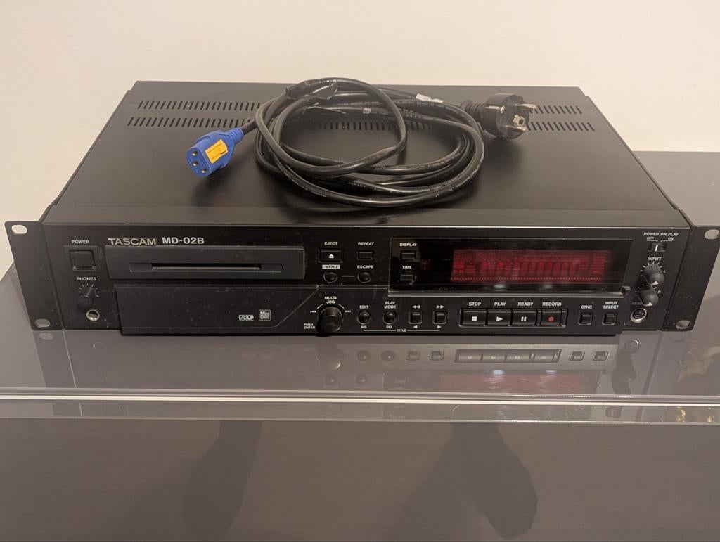 Tascam MD-02B — MDLP MiniDisc-speler/-recorder, Audio, Tv en Foto, Walkmans, Discmans en Minidiscspelers, Ophalen, Minidisc-recorder