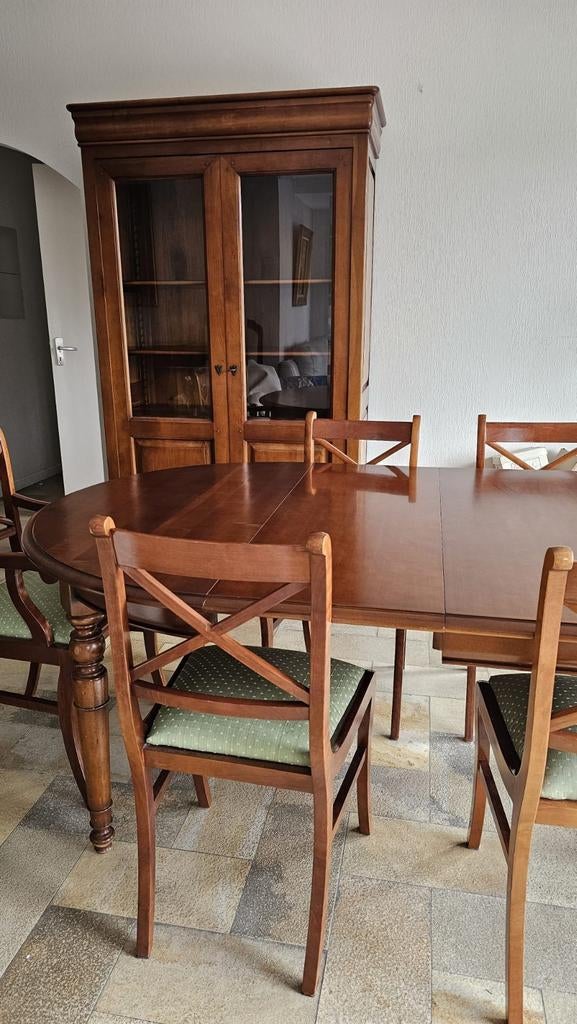 Salle à manger en merisier style Louis Philippe., Maison & Meubles, Enlèvement