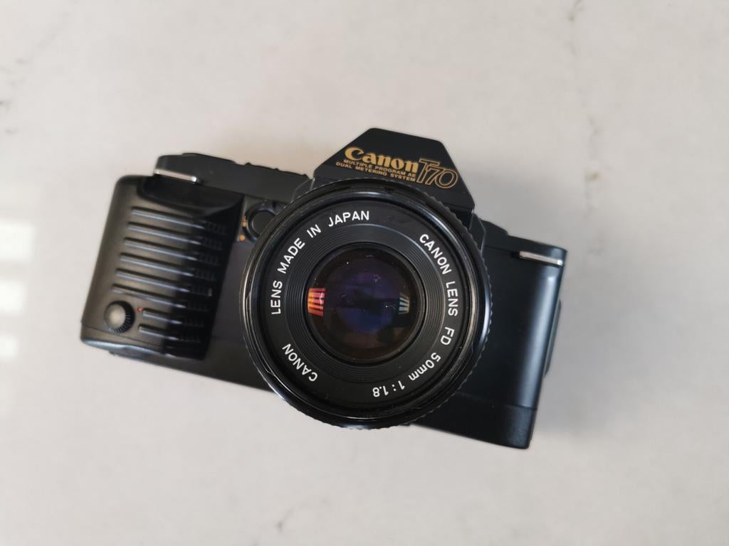 Canon T70 + 50mm F1.8, Audio, Tv en Foto, Ophalen, Canon