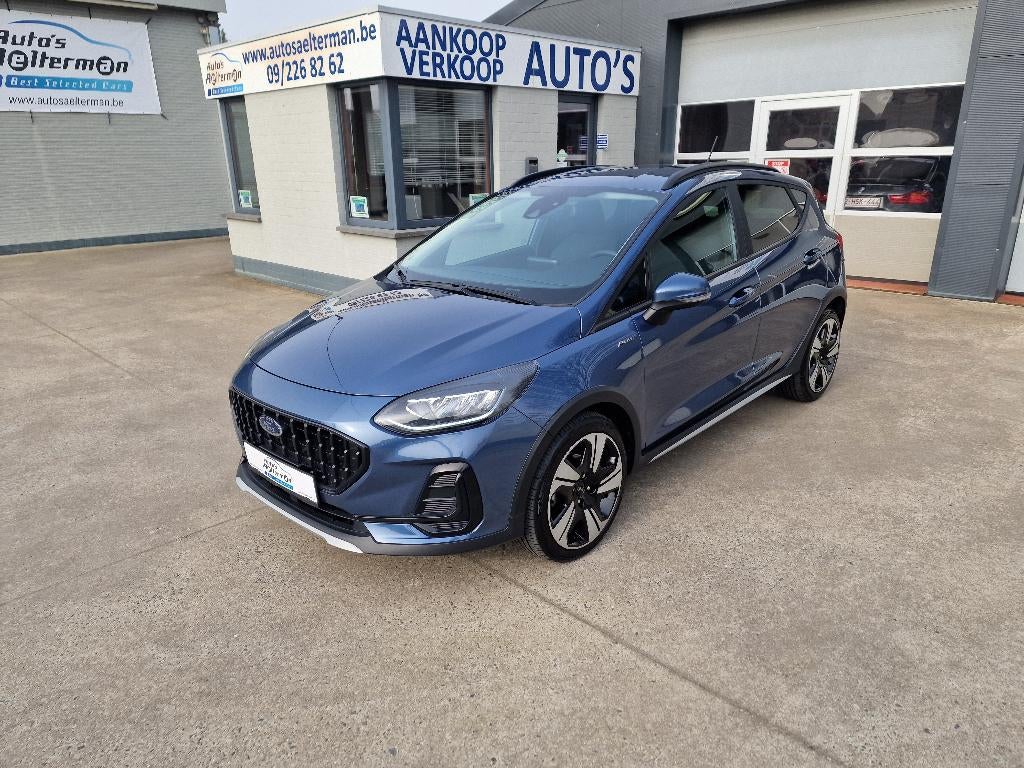 Ford Fiesta 1.0 EcoBoost Active VERWARMD STUUR & STOEL * AC, Auto's, Ford, Voorwielaandrijving, Stof, Euro 6, Blauw