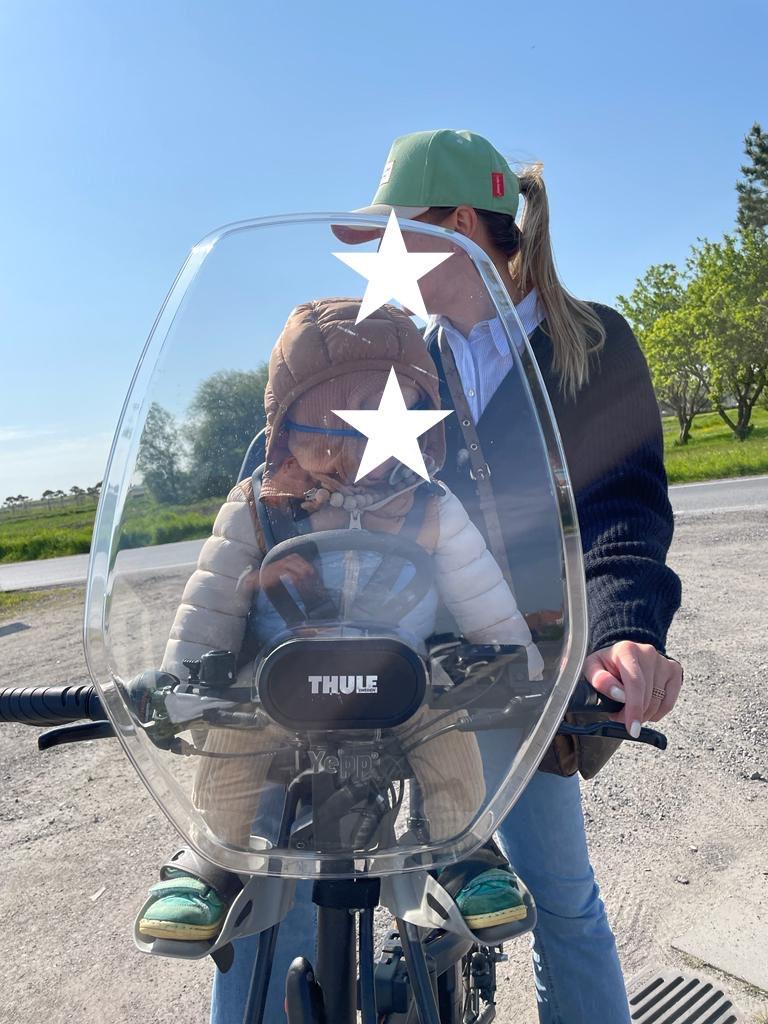 Thule yepp mini + wind screen, Fietsen en Brommers, Fietsaccessoires | Fietsstoeltjes, Voetsteuntjes, Yepp (Thule), Voorzitje