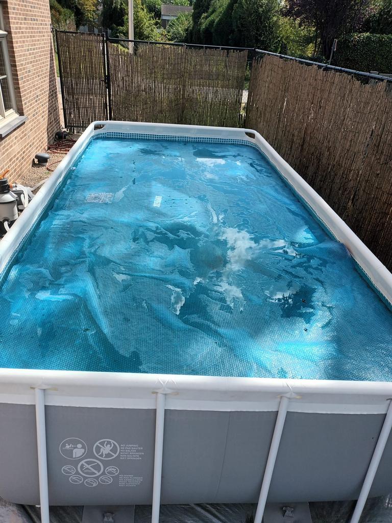 Intex opzetzwembad (488x244x107) met allerlei toebehoren, Tuin en Terras, Zwembaden, Gebruikt, Opzetzwembad, 80 tot 120 cm, 400 cm of meer