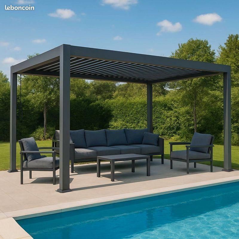 pergola bioclimatique 4 m x 3 m, Jardin & Terrasse, Enlèvement, Neuf, Autres matériaux, Abri de jardin