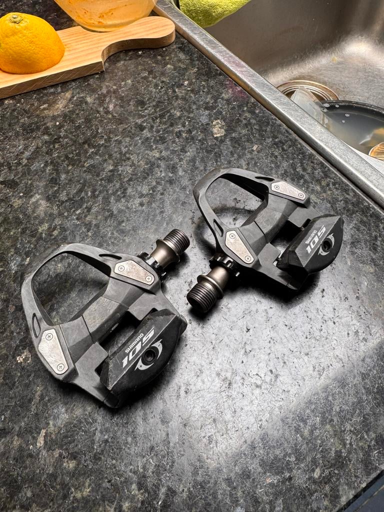 SHIMANO 105 PD-R7000 SPD-SL RACE PEDALEN ZWART, Fietsen en Brommers, Fietsonderdelen, Gebruikt, Racefiets, Carbon, Ophalen