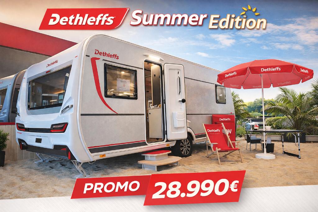 Dethleffs Summer Edition 470 Fr, Caravans en Kamperen, Caravans, Rondzit, Bedrijf, Vast bed, Dethleffs