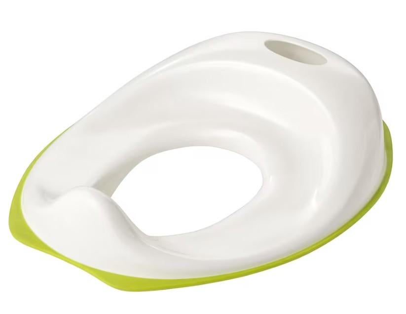 Réducteur de WC IKEA pour enfant, blanc/vert, Enfants & Bébés, Enlèvement, Comme neuf, Standard