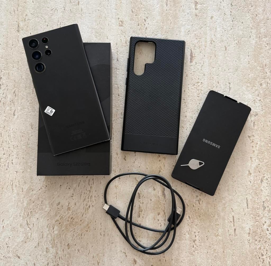 Samsung S22 Ultra 128GB Zwart, Télécoms, Téléphonie mobile | Samsung, Comme neuf, Enlèvement, Galaxy S22, Noir