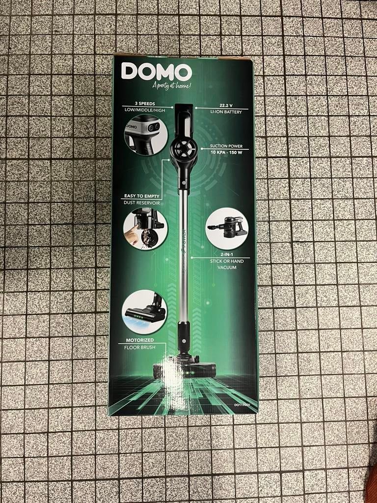 DOMO Steelstofzuiger 2-in-1 draadloos, Stofzuiger, Nieuw, Ophalen of Verzenden, Minder dan 1200 watt