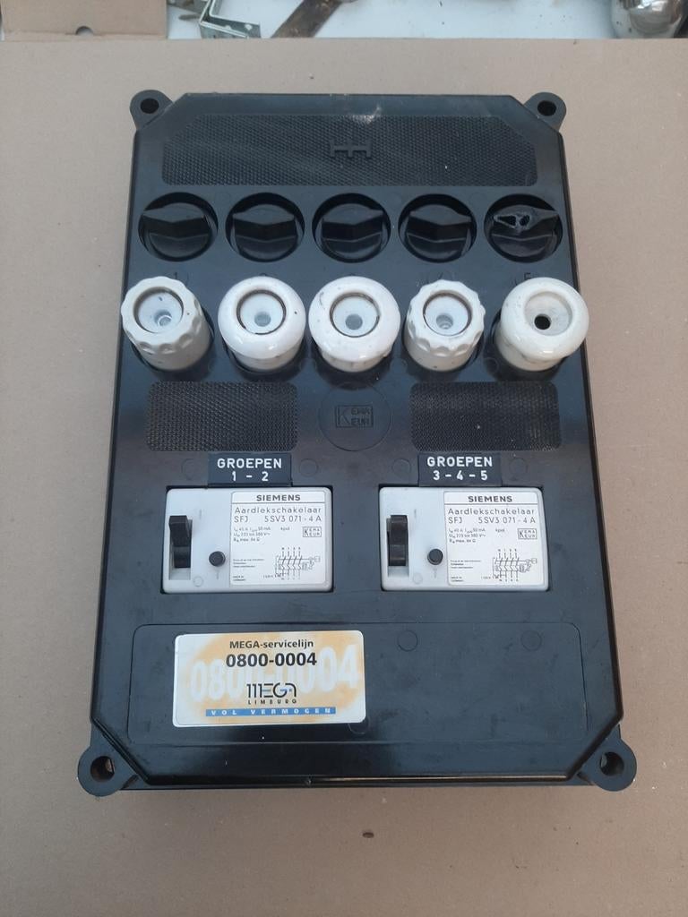 Oude meterkast, Doe-het-zelf en Bouw, Elektriciteit en Kabels, Ophalen of Verzenden, Gebruikt