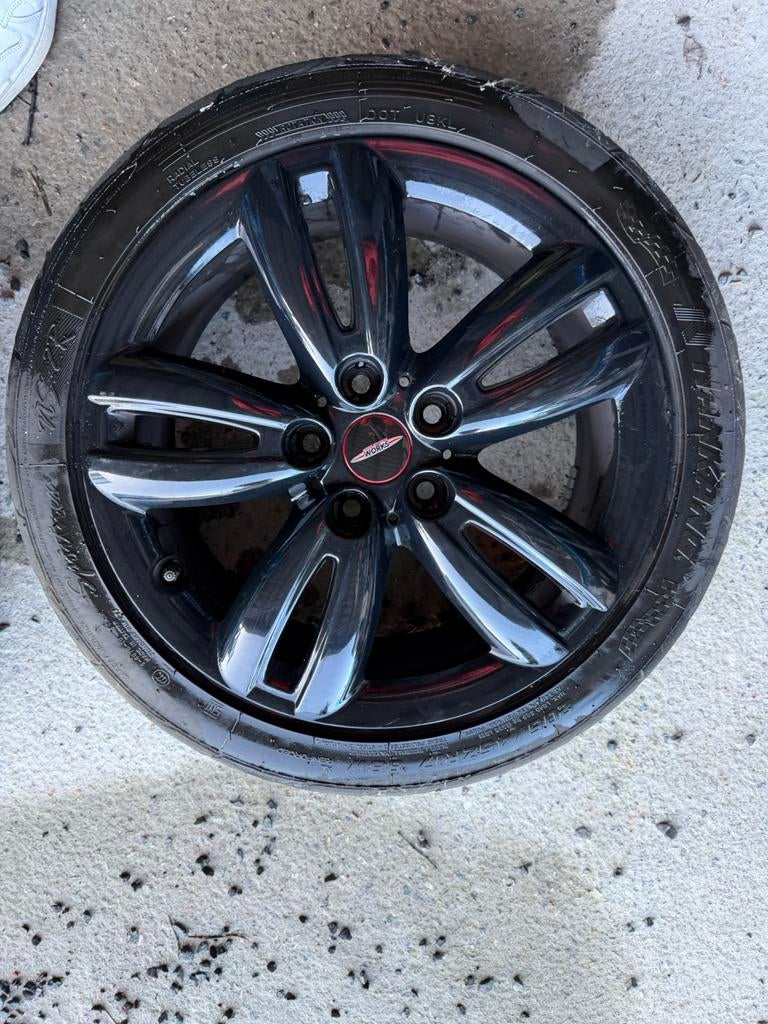 Mini John Cooper Works 17" originele velgen met semi slicks, Auto-onderdelen, Banden en Velgen, Ophalen, Gebruikt, Velg(en), 17 inch