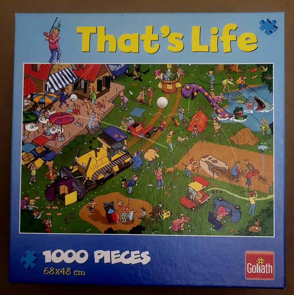 Puzzel That’s Life 1.000 st. “Golf”, Hobby en Vrije tijd, Denksport en Puzzels, Zo goed als nieuw, Legpuzzel, 500 t/m 1500 stukjes