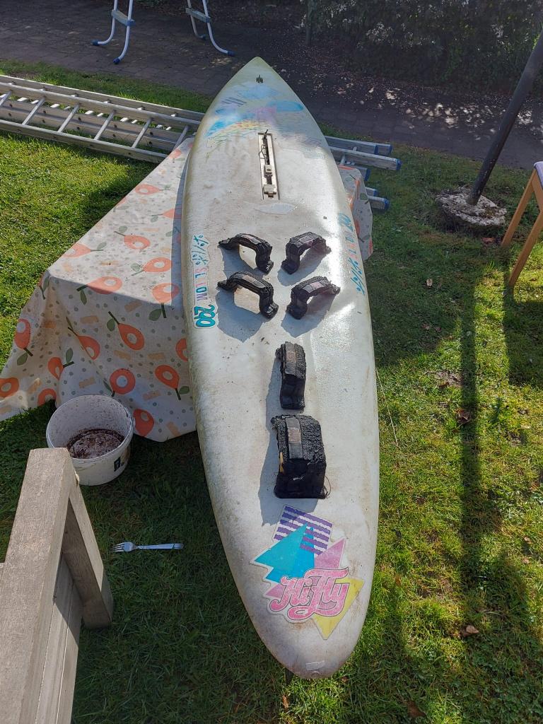 surfplank met zeilen, Ophalen, Gebruikt