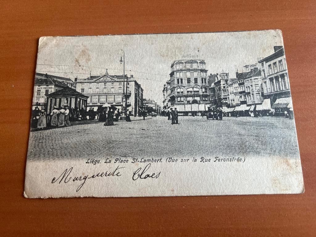 Carte postale Liège : La Place Saint-Lambert -1905, Envoi, Avant 1920, Affranchie, Liège