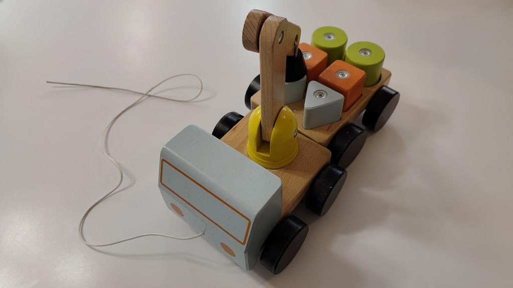 Houten vrachtwagen met trekkoord, Kinderen en Baby's, Ophalen