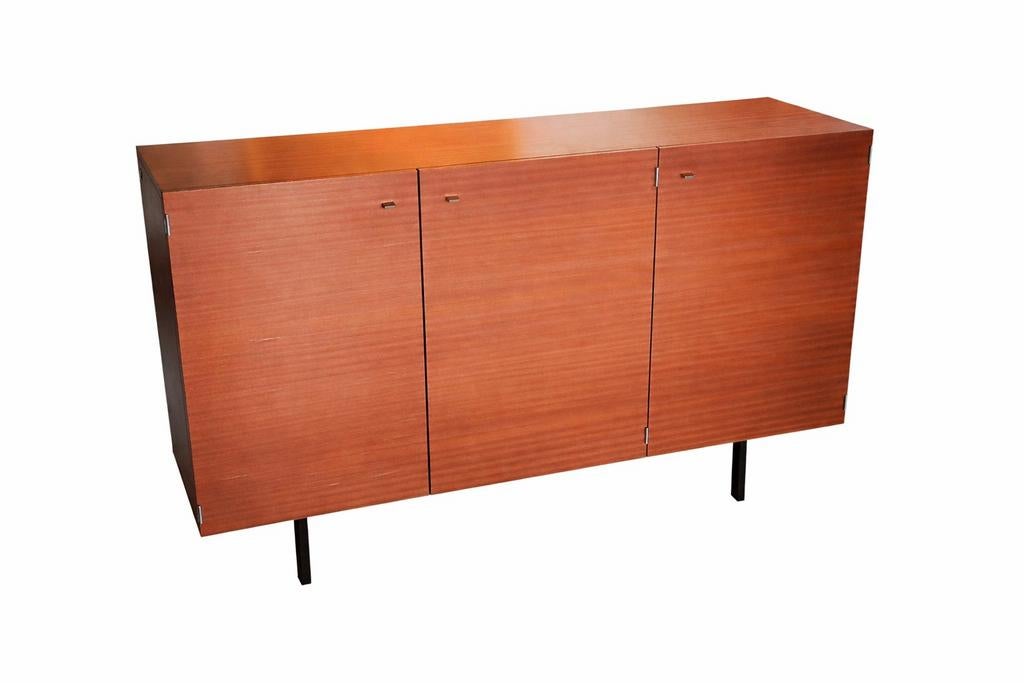 Enfilade haute Pierre Guariche pour Meurop 1960, Enlèvement, Utilisé, Teck, Avec tablette(s)