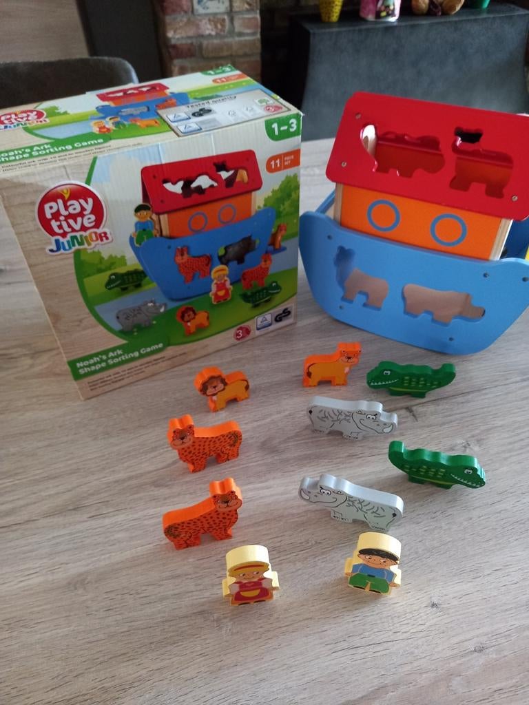 Houten speelgoed boot met dieren figuurtjes, Kinderen en Baby's, Ophalen