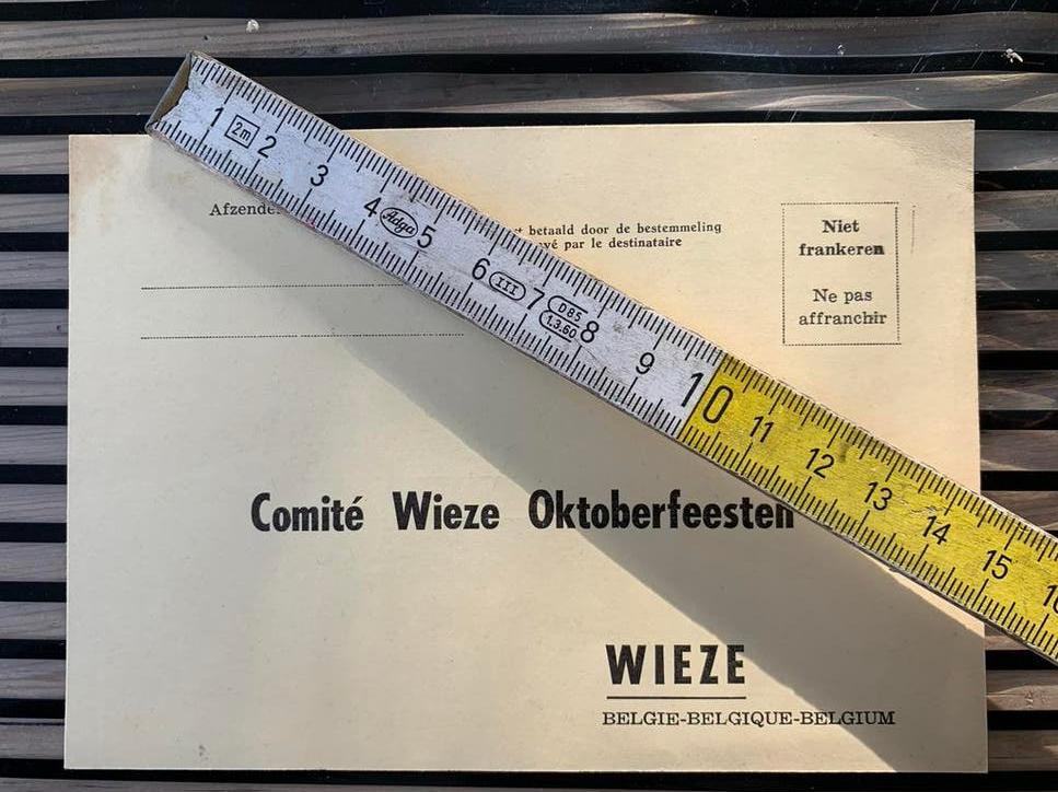 Wieze Oktoberfeesten oude briefkaart, Verzamelen, Ophalen of Verzenden, 1960 tot 1980, Gebouw