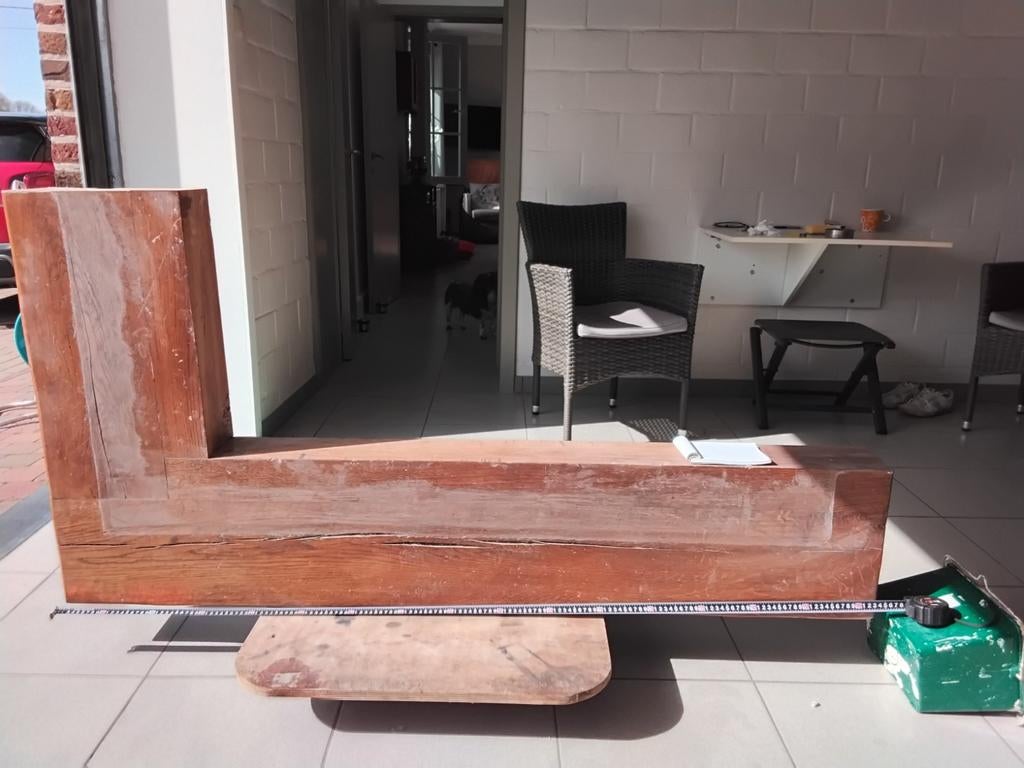 Eiken schouwbalk, Doe-het-zelf en Bouw, Hout en Planken, Ophalen, Eiken