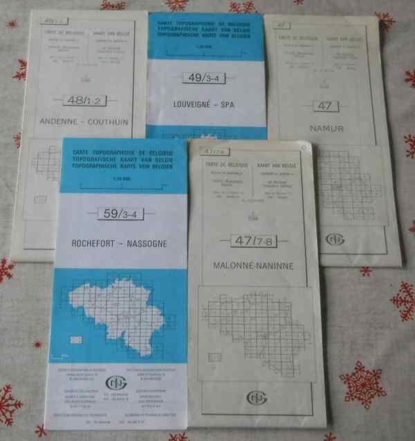 Cartes IGN (Belgique), Enlèvement, Utilisé, Benelux, Guide de balades à vélo ou à pied