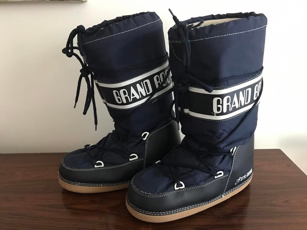 Grand boot Type moonboot warme sneeuwlaarzen blauw mt 41- 43, Kleding | Heren, Wintersportkleding, Ophalen of Verzenden, Gedragen