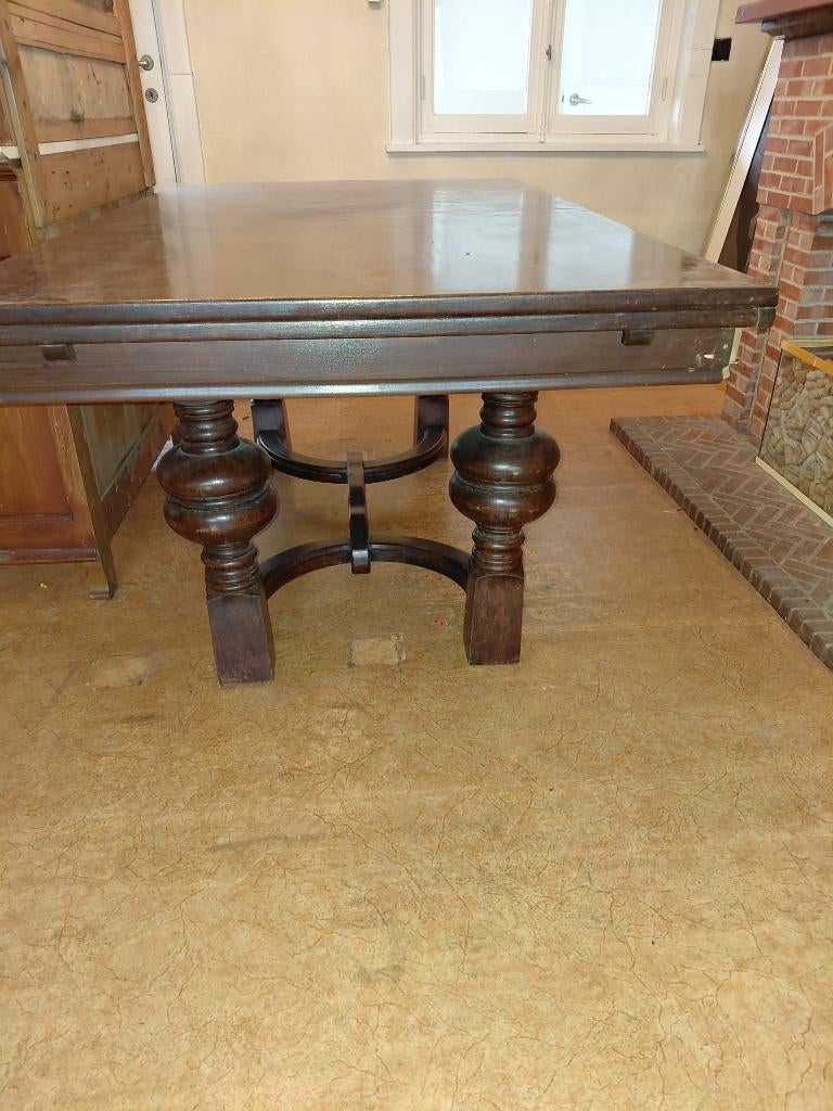 gratis grote zware oude tafel, 100 à 150 cm, Enlèvement, Utilisé, Chêne