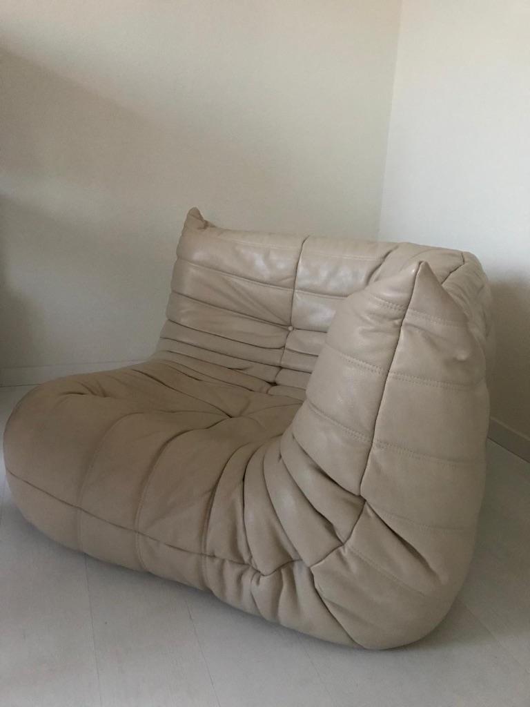 Canapé d'angle Ligne rose togo, Maison & Meubles, 100 à 125 cm, Comme neuf, Enlèvement, Cuir