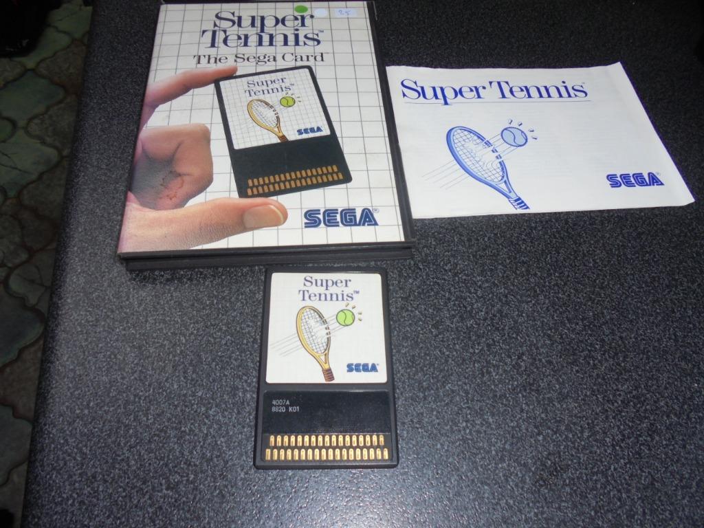 Sega Super Tennis The Sega card (orig-compleet), Consoles de jeu & Jeux vidéo, Jeux | Sega, Enlèvement ou Envoi, Utilisé, Sport