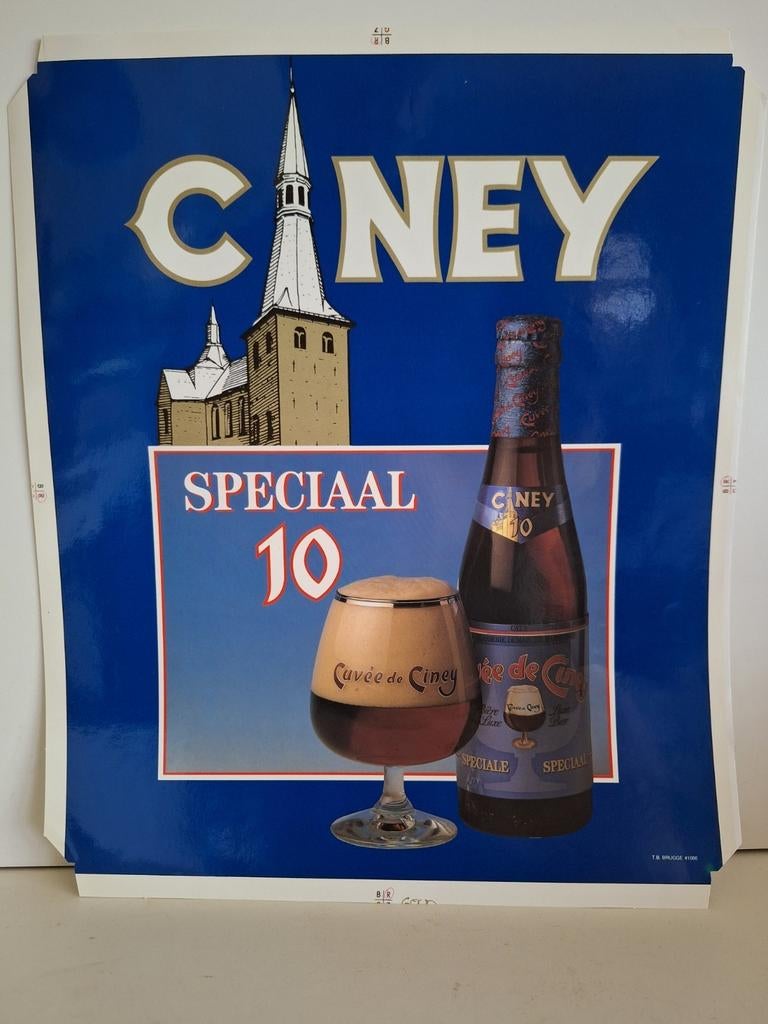 Drukvel voor karton Ciney bier reclame 1986, Ophalen of Verzenden, Zo goed als nieuw