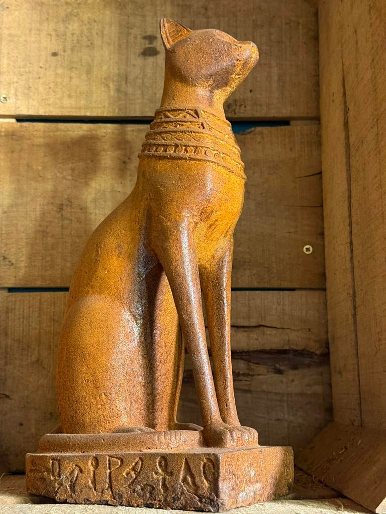 Gietijzeren Egyptische kat, Ophalen of Verzenden