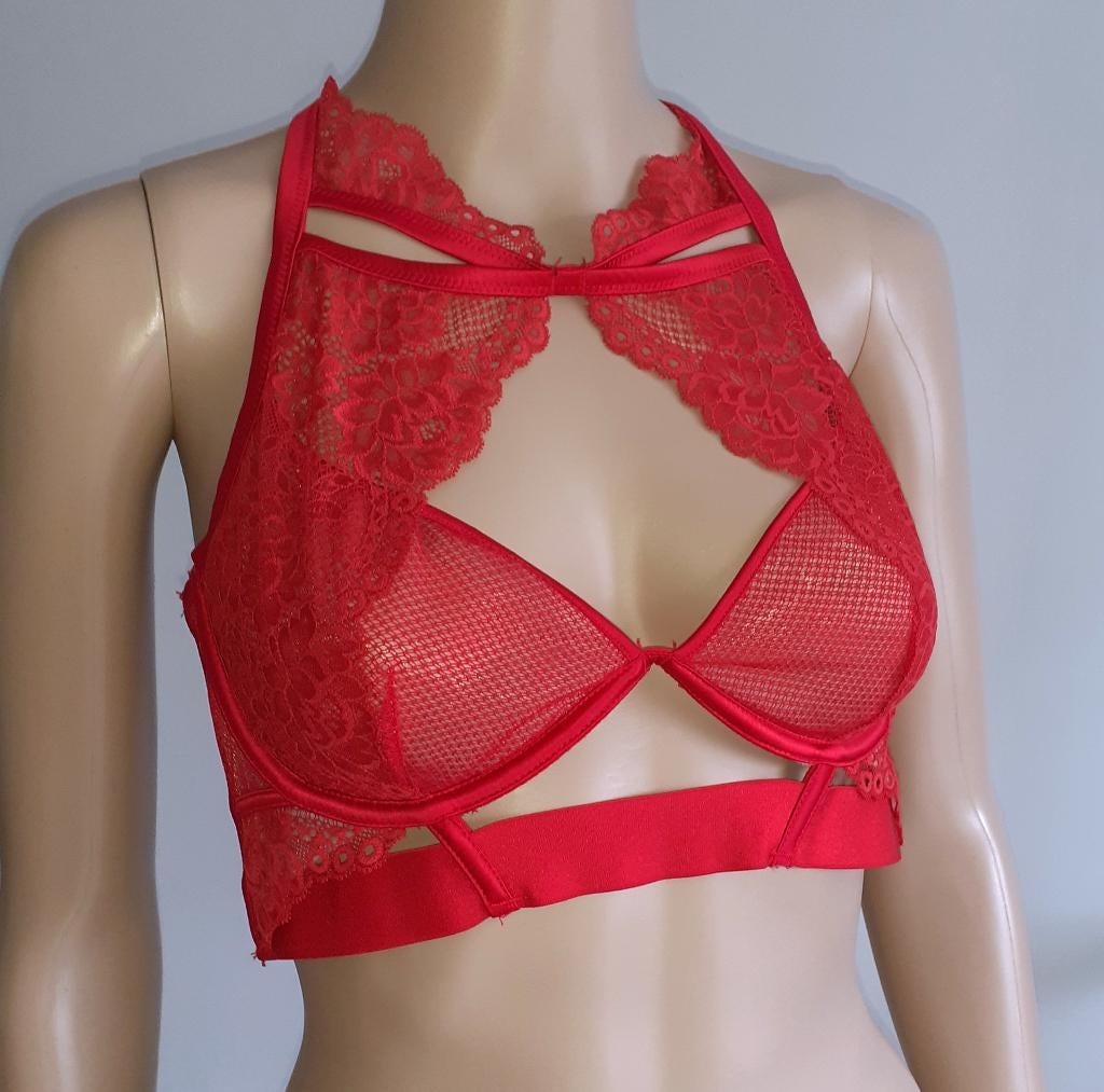Niet voorgevormde Bh 70 D Tomei rood Hunkemoller Private, Vêtements | Femmes, Sous-vêtements & Lingerie, Soutien-gorge, Rouge