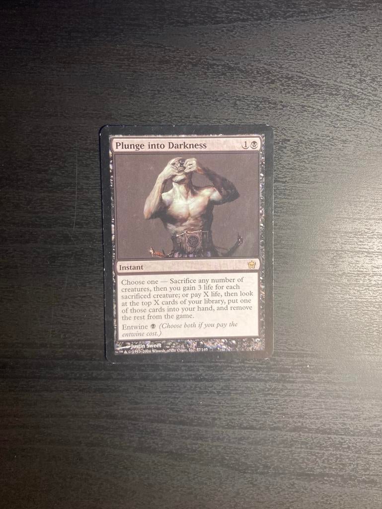 Magic the gathering Plunge into darkness, Ophalen of Verzenden, Zo goed als nieuw, Losse kaart