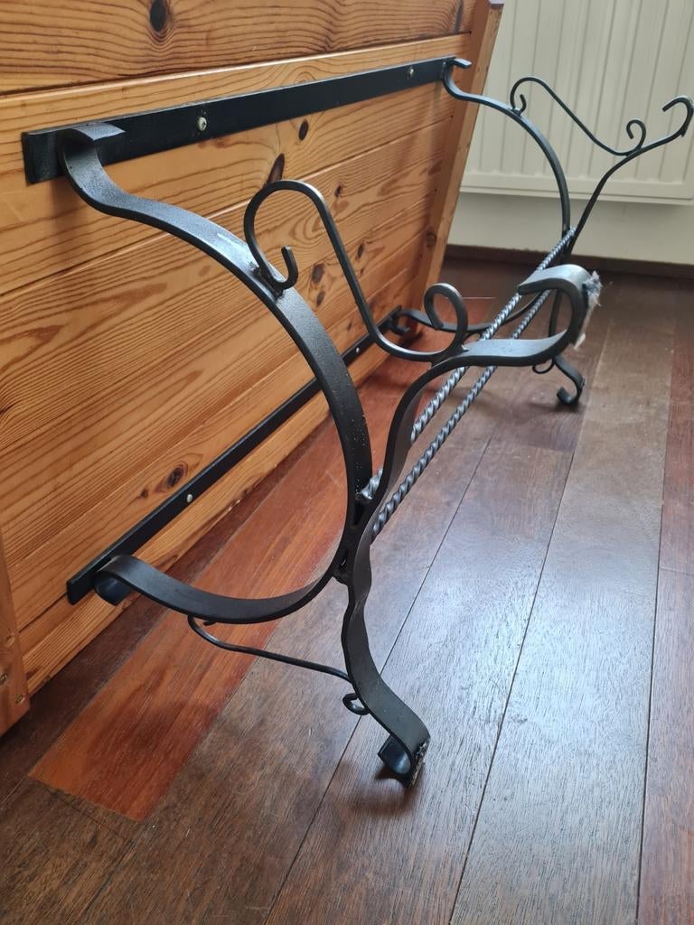 Table fer forgé, Maison & Meubles, Enlèvement, Utilisé, Bois