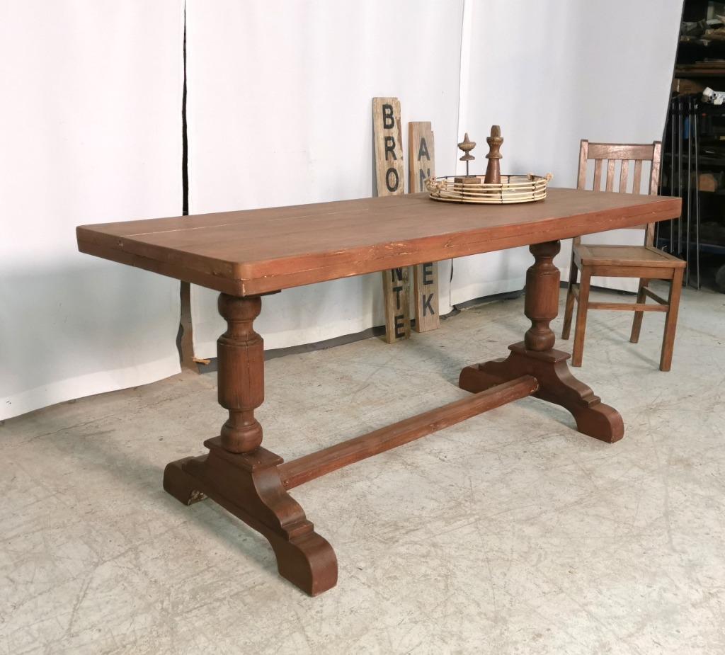 zware Antieke kloostertafel in olmen hout L 170 B 70 H 77, Antiek en Kunst, Antiek | Meubels | Tafels, Ophalen