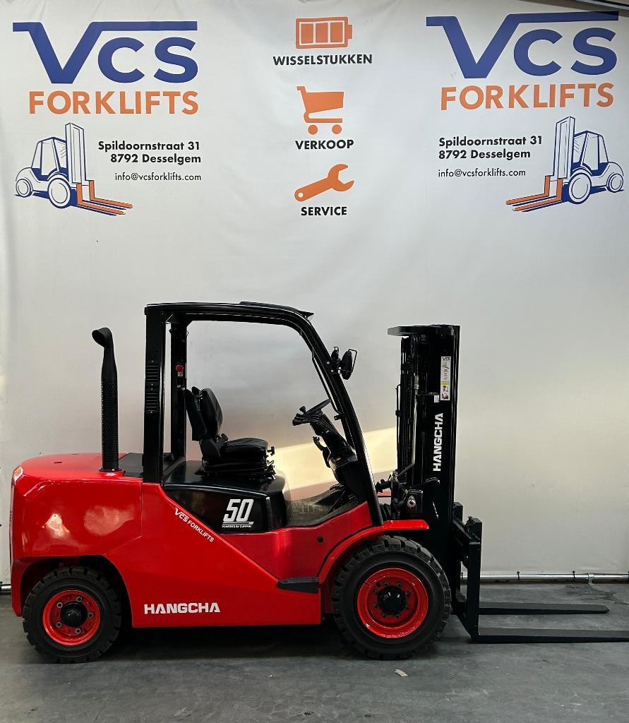 Diesel heftruck: 5.0t HANGCHA EU3 CUMMINS als nieuw!, Zakelijke goederen, Machines en Bouw | Heftrucks en Intern transport, Ophalen