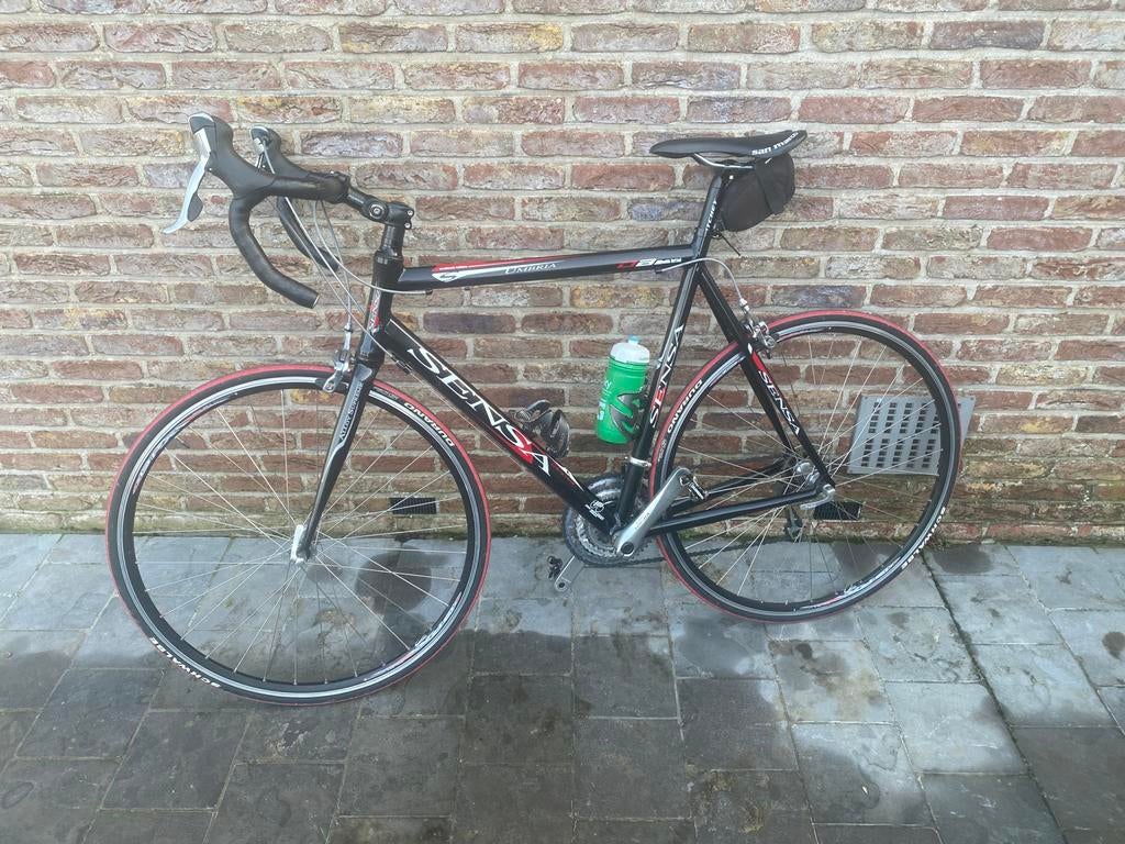 Velo de course avec hometrainer est roue arriere, Fietsen en Brommers, Fietsen | Racefietsen, Ophalen, Zo goed als nieuw, Heren