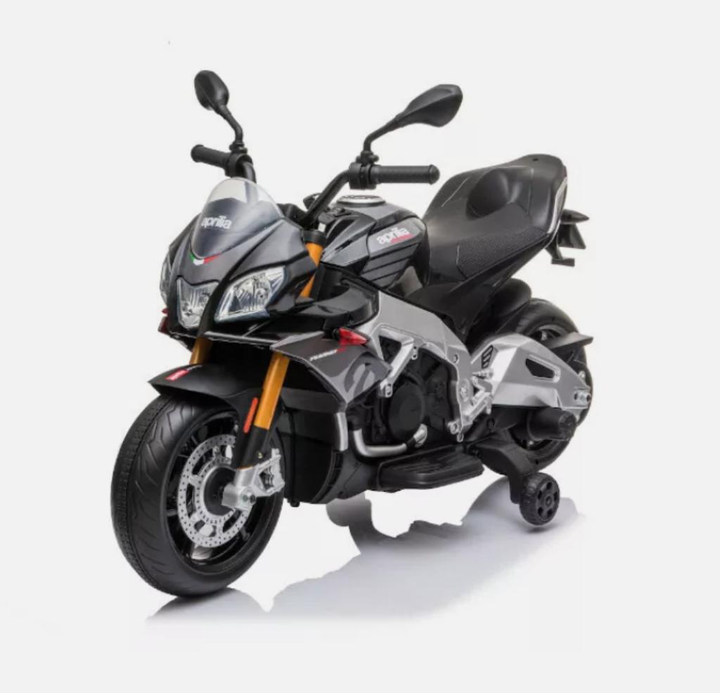 Nouveau Moto Enfant Aprilla Tuono V4 12V Noir, Enlèvement ou Envoi, Neuf