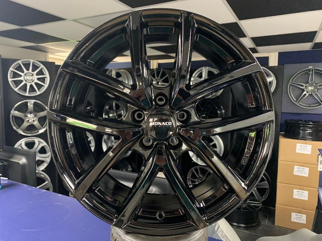 IN STOCK: NIEUWE demo set 18 inch 5x114.3 zwarte velgen, Enlèvement ou Envoi, Neuf, Opel