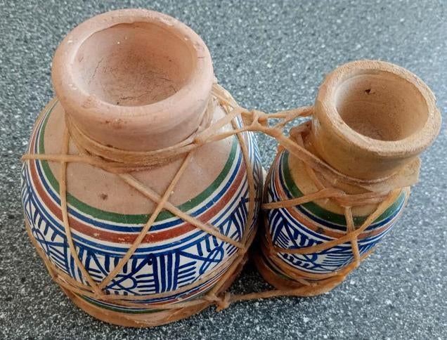 🇲🇦 🪘Double Tambour Tam Tam Darbouka Marocain Vintage, Enlèvement, Utilisé