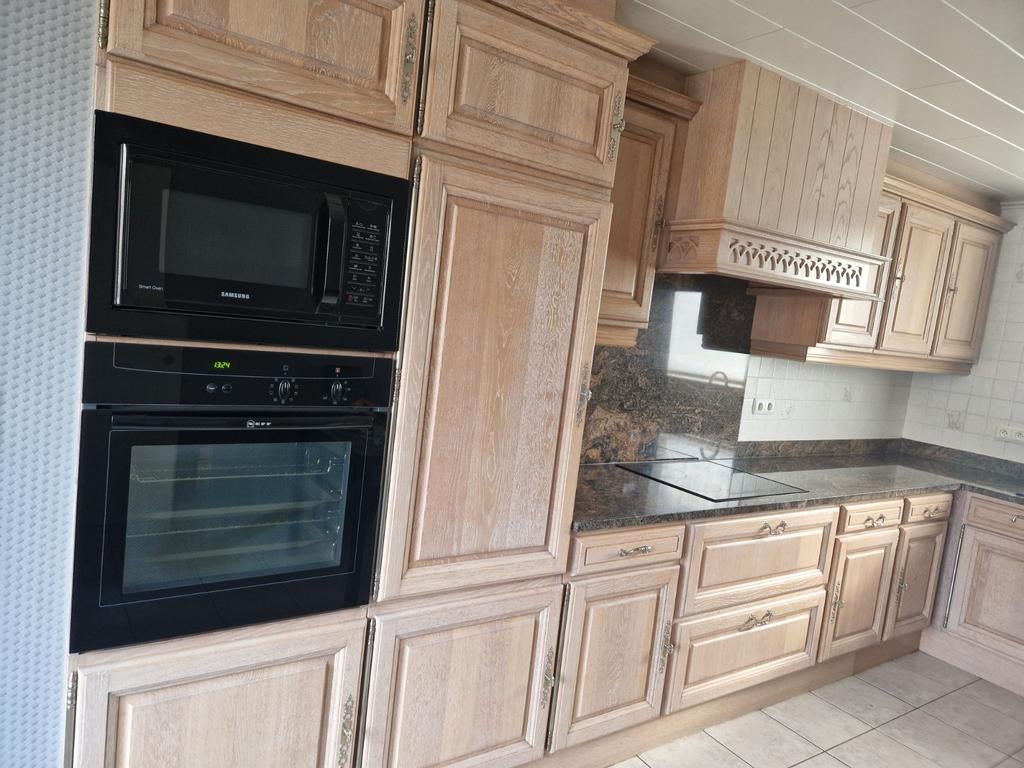 Ingerichte keuken, Huis en Inrichting, Keuken | Complete keukens, Ophalen, Gebruikt, Hoekkeuken, Graniet of Steen