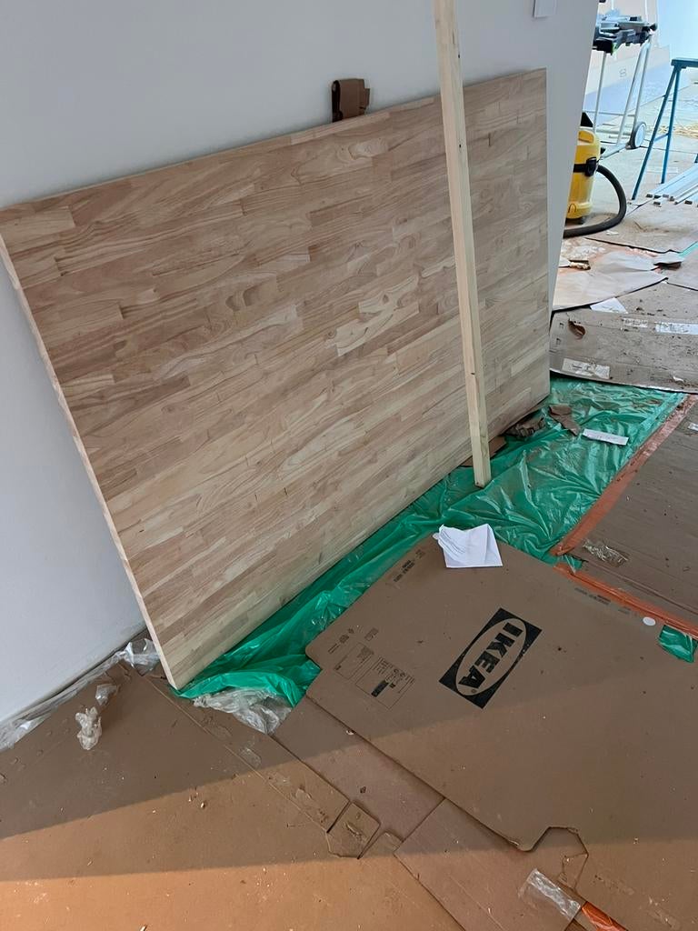 Rubber wood platen, Doe-het-zelf en Bouw, Hout en Planken, Ophalen, Zo goed als nieuw