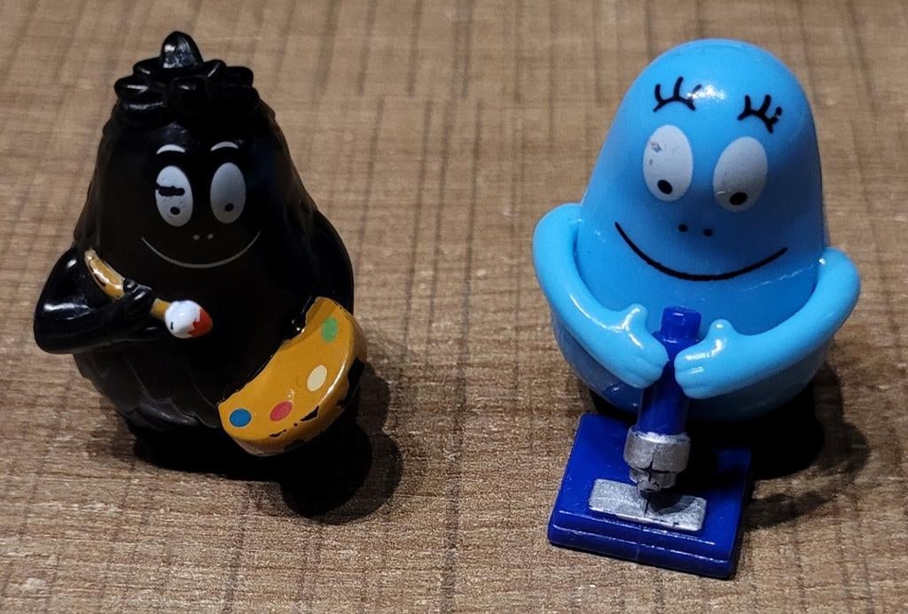Barbapapa: 2 miniatuurfiguurtjes, Collections, Enlèvement ou Envoi, Utilisé