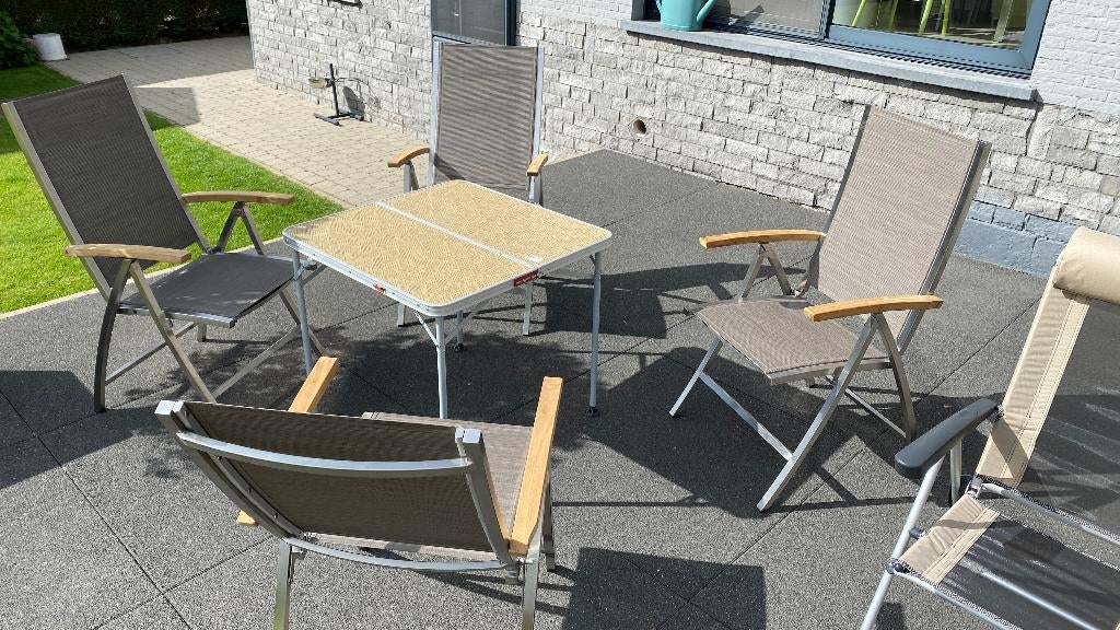 4x tuinstoelen in inox rvs (splinternieuw), Tuin en Terras, Tuinstoelen, Ophalen of Verzenden, Nieuw, Rvs, Verstelbaar